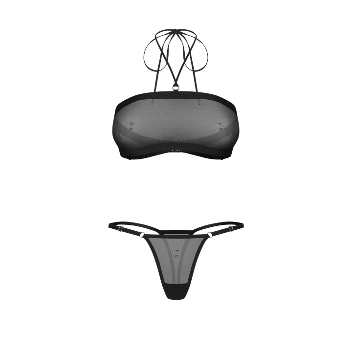 Body OBSESSIVE – mesh z recyklingu, regulowane paski, bezniklowe ringi L/XL