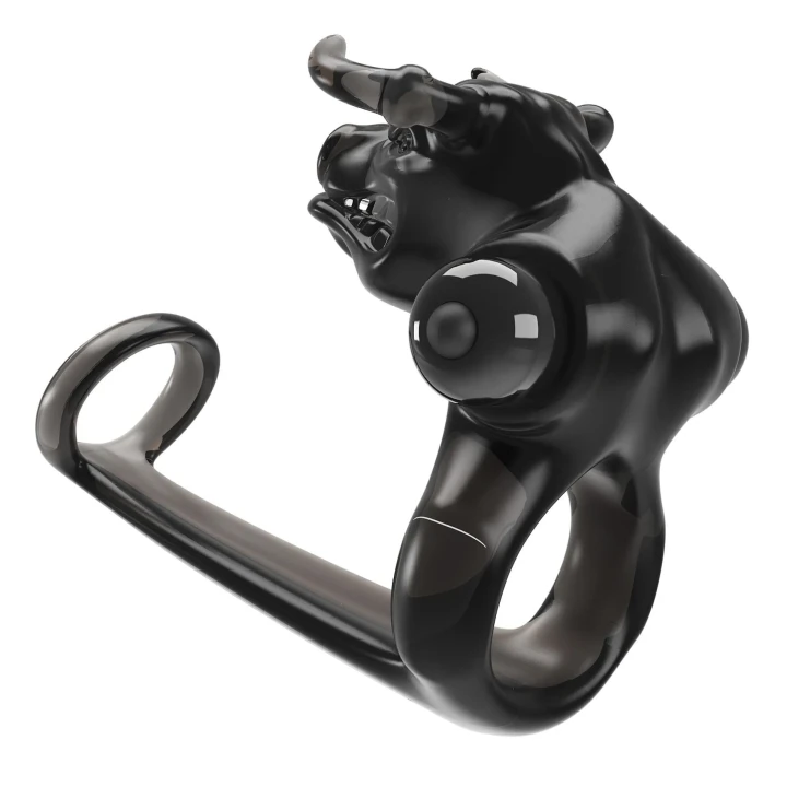 Pierścień erekcyjny BULL WARRIOR, 10 funkcji wibracji, wodoodporny, TPE ABS