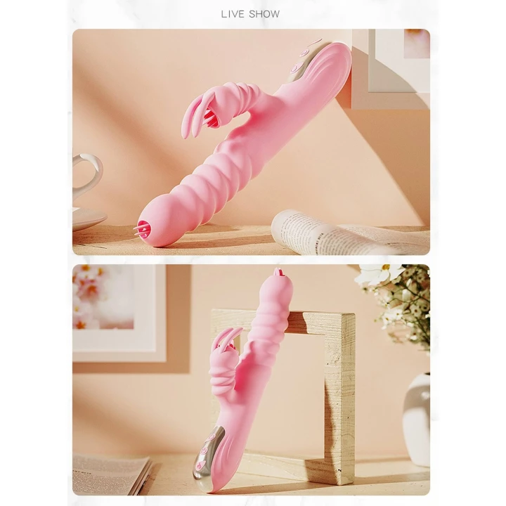 Wibrator królik USB - Hannah, 20 trybów, wodoodporny, silikonowy