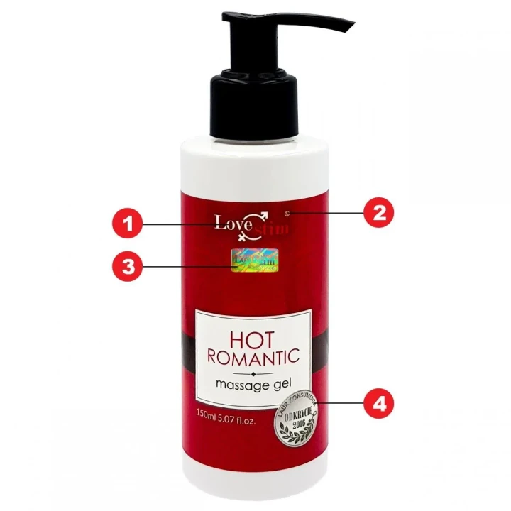 Żel do masażu intymnego HOT ROMANTIC 150 ml – rozgrzewający, stymulujący, wodny