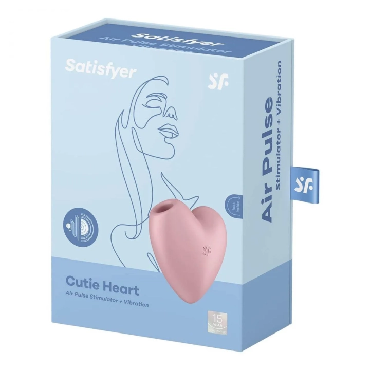 Stymulator łechtaczkowy Satisfyer Cutie Heart, silikon medyczny, wodoodporny, z wibracjami