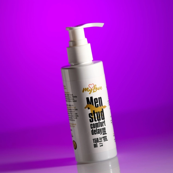 Żel opóźniający MyLove Men Stud Comfort – 150 ml, kontrola wytrzymałości, komfort