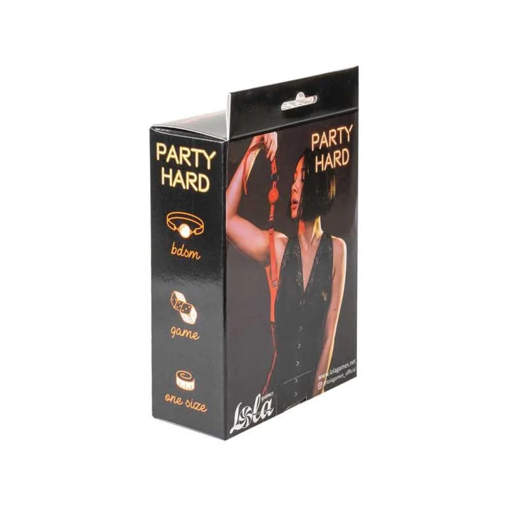 Knebel BDSM - Firecracker, długość 63 cm, uniwersalny, czerwona kulka 4,5 cm