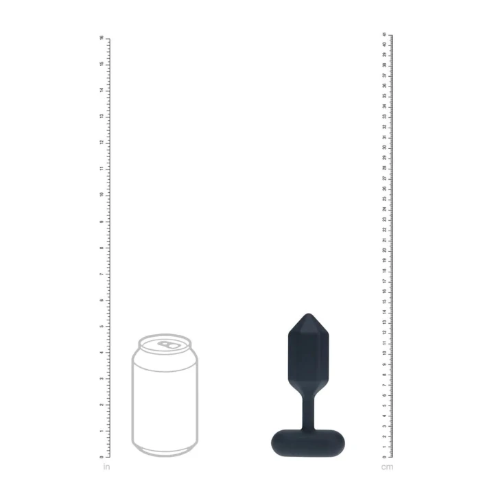 Korek analny wibrujący - Duży, Hexagonalny, Silikonowy, Czarne, 13,9cm