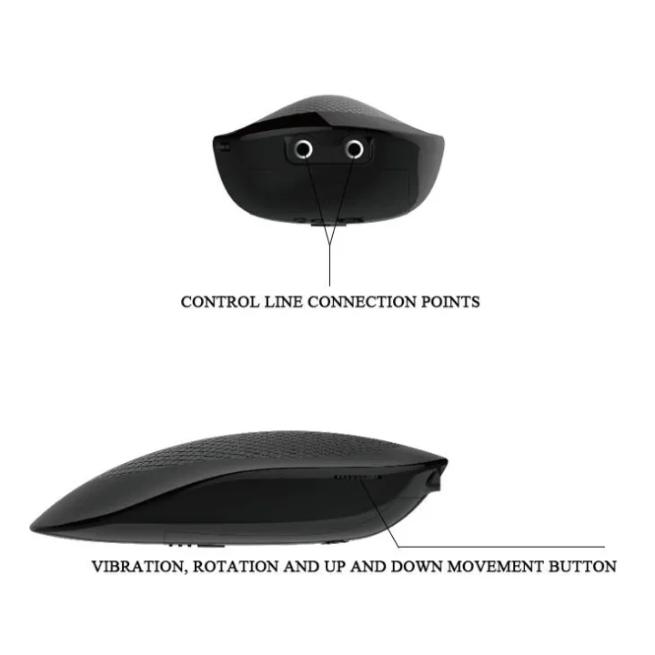 Wibrator BAILE THUNDER UP z metalowymi kulkami, falistym pnia i pilotem.