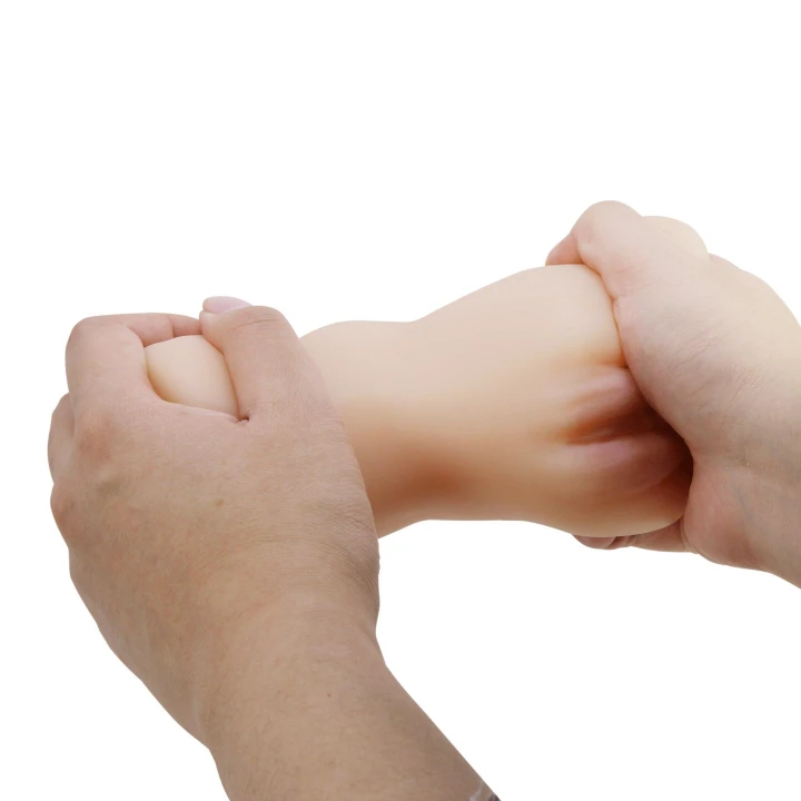 Masturbator TPR - CRAZY BULL Caroline, z podwójnym otworem, ręcznie malowany