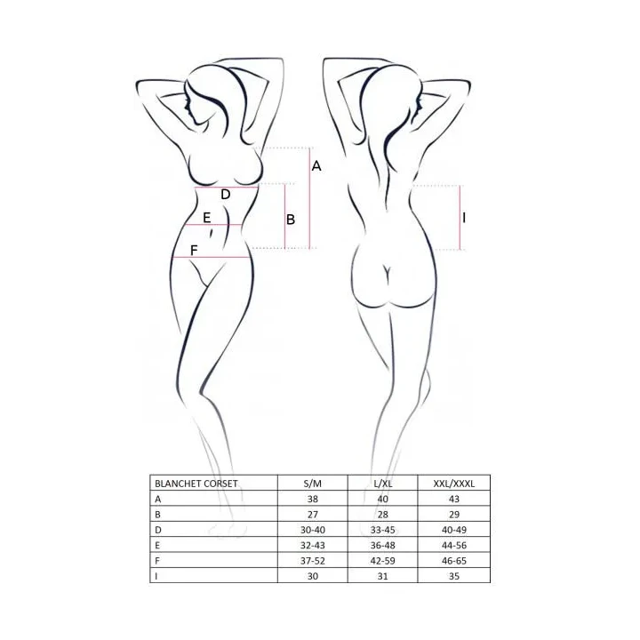 Gorset satynowo-koronkowy CASMIR, regulowane ramiączka, zapięcia do pończoch, S/M