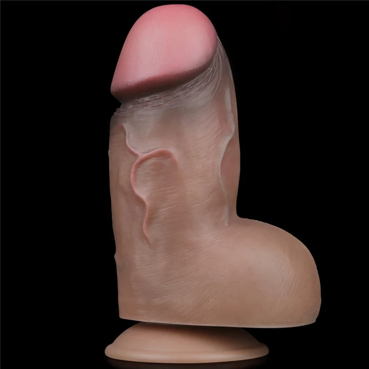 Dildo - Platynowy Silikon, 7 cali, Dwuwarstwowy, Hiperrealistyczna Tekstura