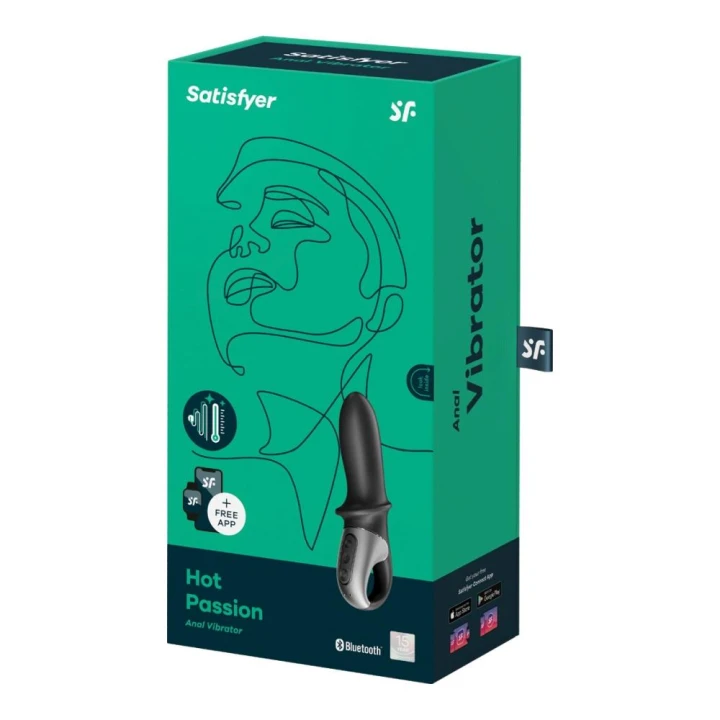 Wibrator analny Hot Passion Vibes z Bluetooth, podgrzewany, wodoodporny IPX7