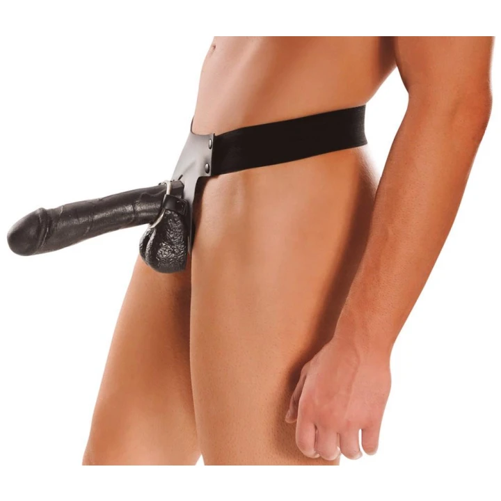 Dildo naturalne FFS Big Daddy, pusty, regulowany pasek, długość 25 cm, średnica 3,5 cm