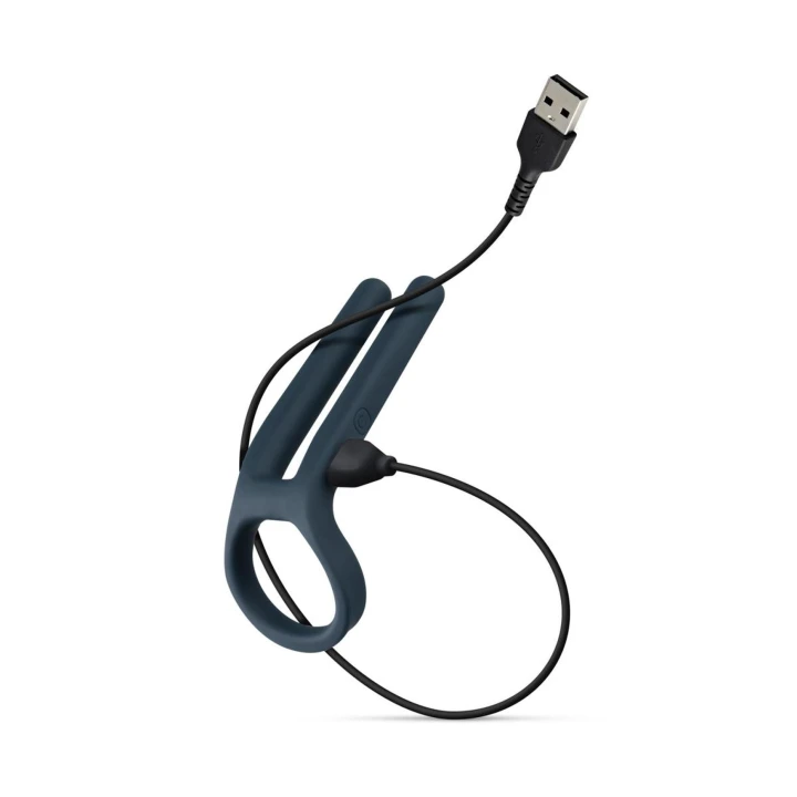 Zestaw dla par Boners - Obrączka na penisa z wibracjami, silikonowa, wodoodporna