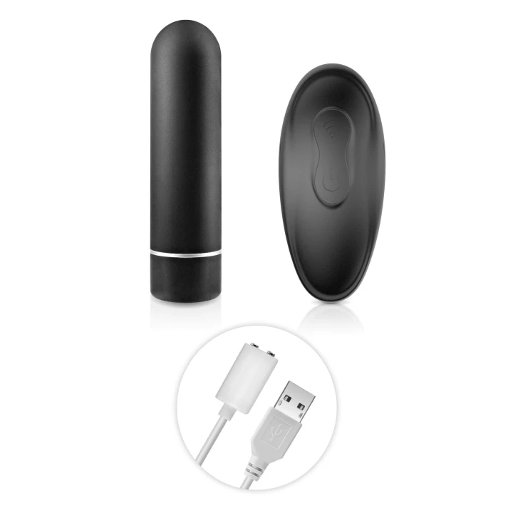 Mini wibrator - Black Empire, 9 trybów wibracji, wodoodporny, z pilotem