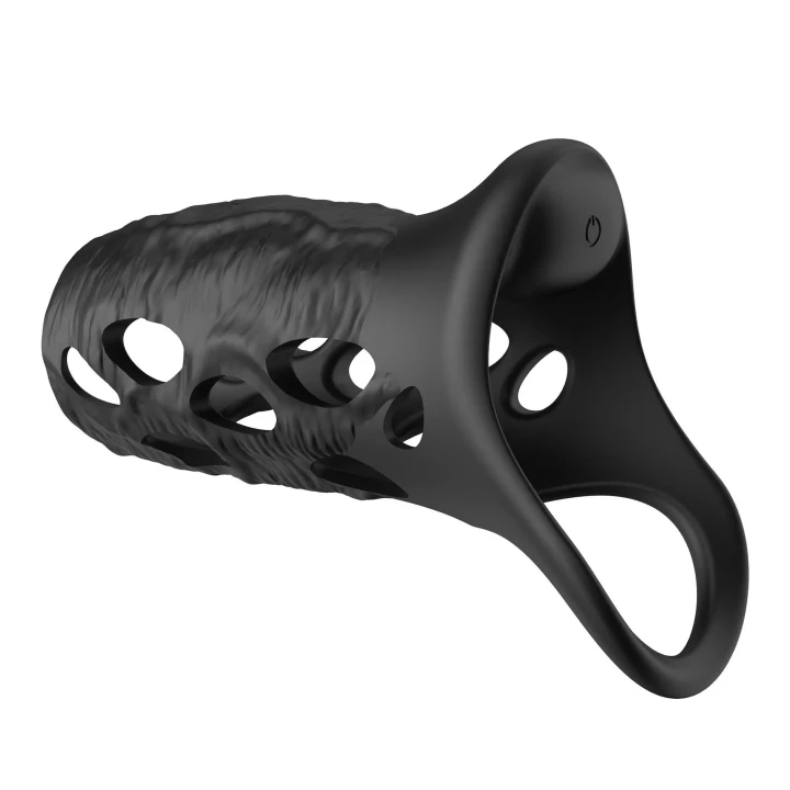 Wibrator-nakładka Crushious Batiatus – silikon, 9 trybów, 12 cm, 3,5 cm wnętrze