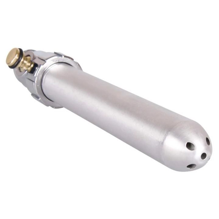 Natrysk analny Total Splash – Aluminium, długość 15,5 cm, 5 otworów, standardowy gwint