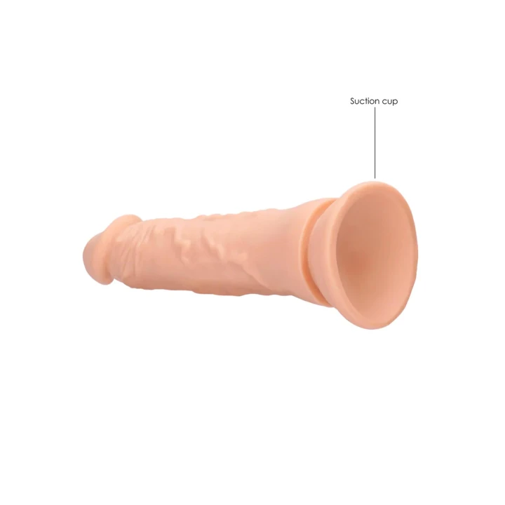 Dildo - Skin TPE, 19 cm długości, realistyczna faktura, ultra-mocna przyssawka