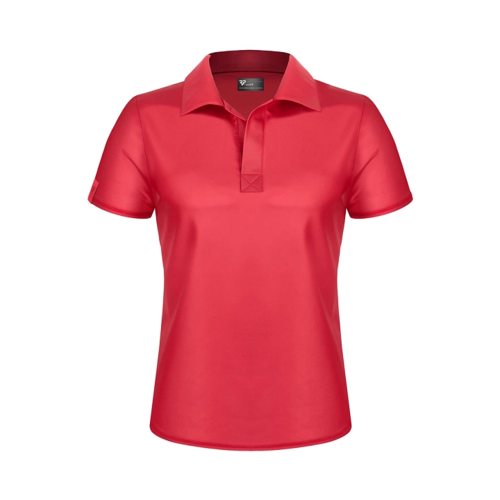 Koszulka polo REGNES FETISH PLANET – czerwony wetlook, XL, dopasowana sylwetka