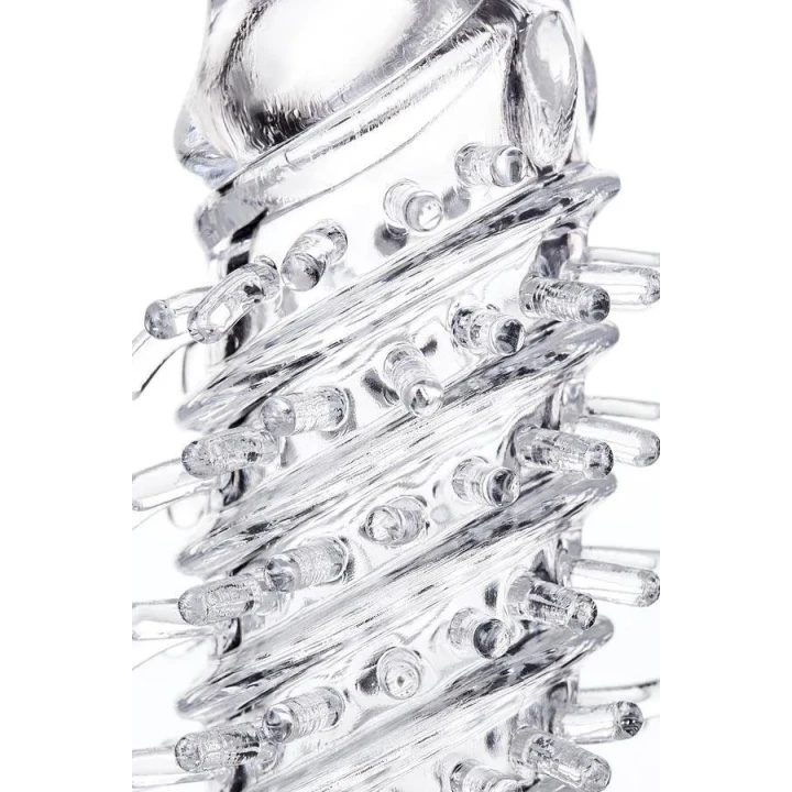 Nasadka wibracyjna A-Toys Fril, TPR, przejrzysta, 13,4 cm długości, elastyczna