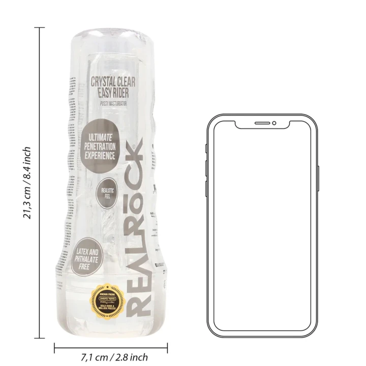 Masturbator - Easy Rider - TPE, 21,5cm długości, przezroczysty