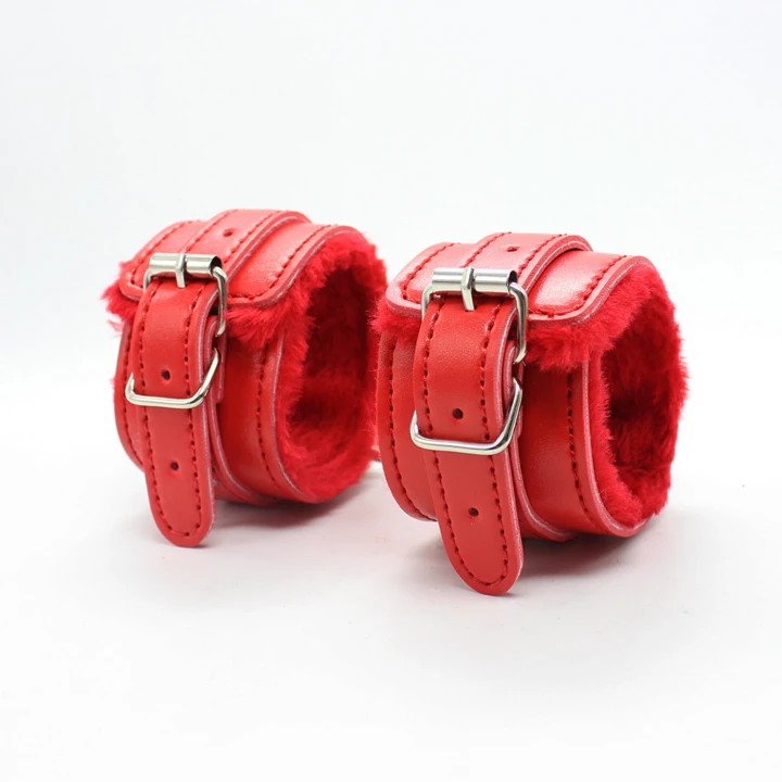 Zestaw Bondage Fetish B-Series 8 elementów, imitacja skóry, czerwony