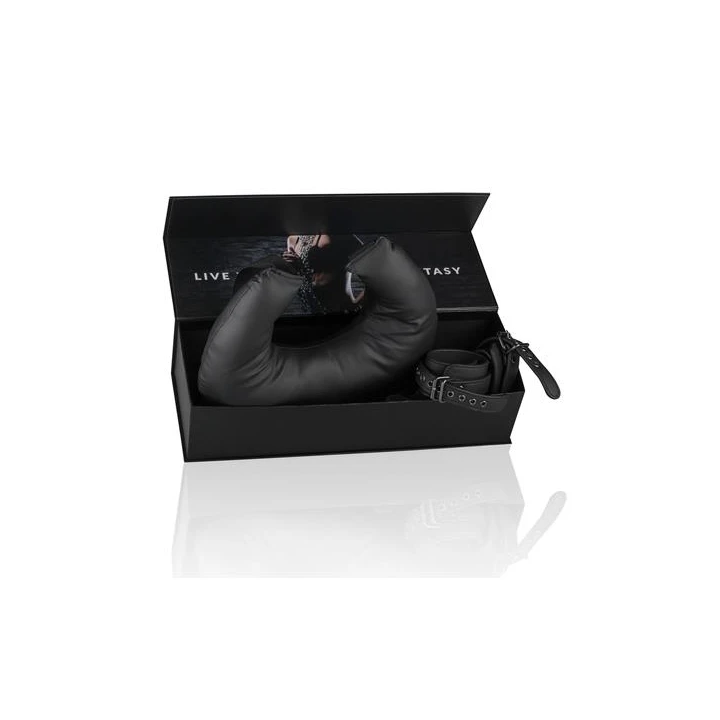 Temblak seksualny Kajdanki - Regulowane mankiety, skóra ekologiczna, poduszka podporowa