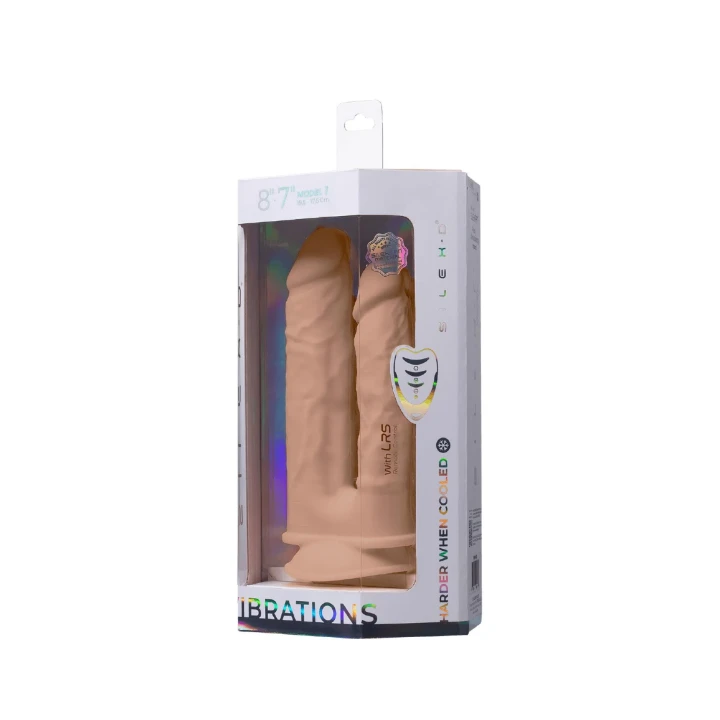 Dildo SILEXD Model 1, 19,5 cm i 17,5 cm, podwójny silnik, 10 trybów wibracji