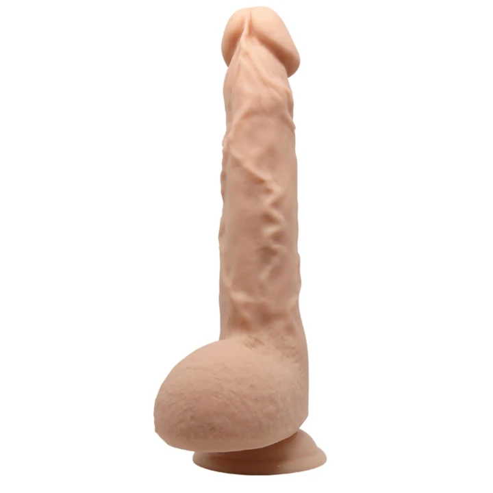 Dildo BAILE - 9,8'' TPR, zakrzywiony trzon, przyssawka do mocowania