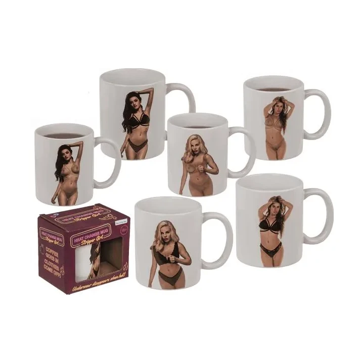 Kubek termiczny Stripper Girl 350 ml — efekt zmiany grafiki przy gorących napojach