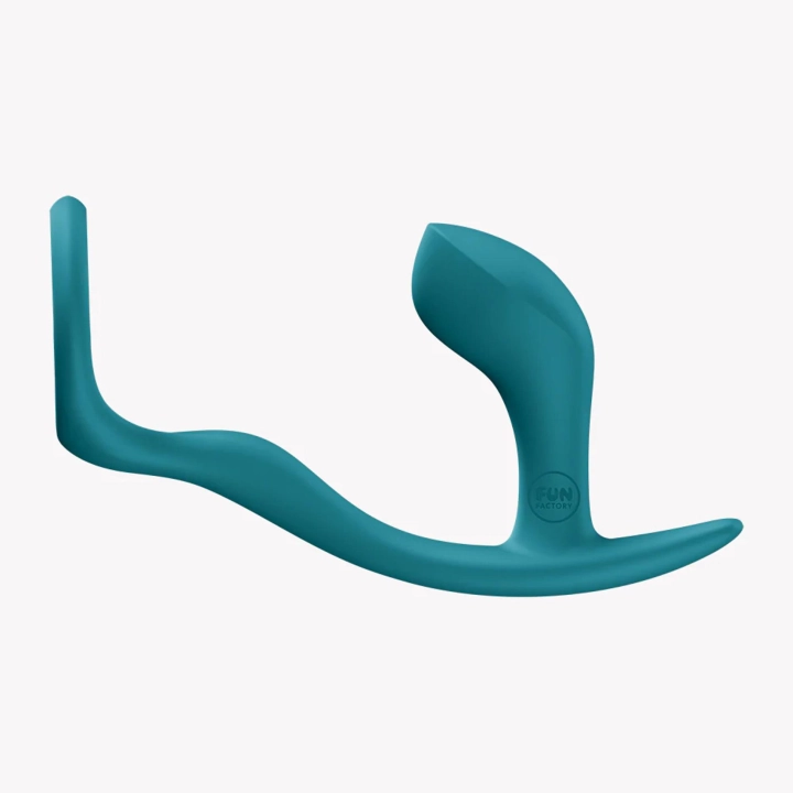 Pierścień erekcyjny z plugiem analnym Bootie Ring – silikonowy, butelkowozielony, 6,3 cm