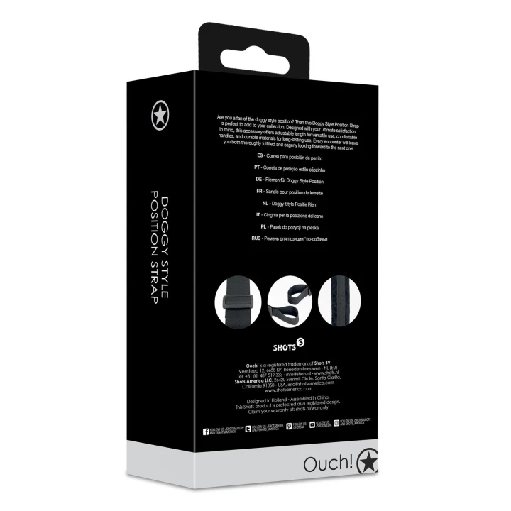 Pas do pozycji na pieska - Regulowany, Wygodne uchwyty, Wysoka jakość nylonu