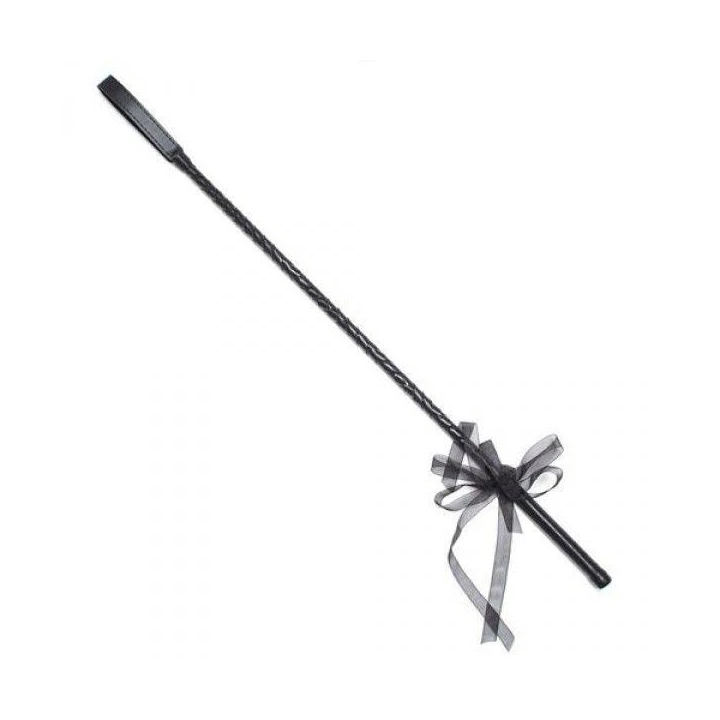 Bat jeździecki Pejcz-Frustino SKÓRA, czarny, klasyczna zabawka BDSM