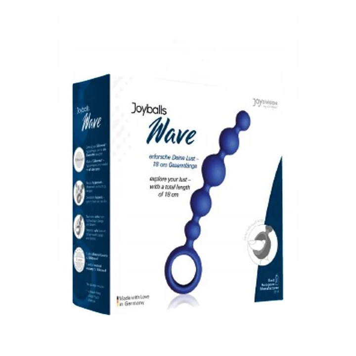 Kulki analne Joyballs, silikon medyczny, długość 17,5 cm, wodoodporne