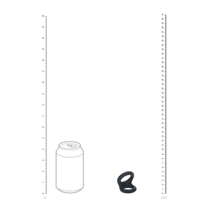 Opaska erekcyjna podwójna LEVELZ - Silikon, S, 2,5cm wewnętrzna, 3cm zewnętrzna