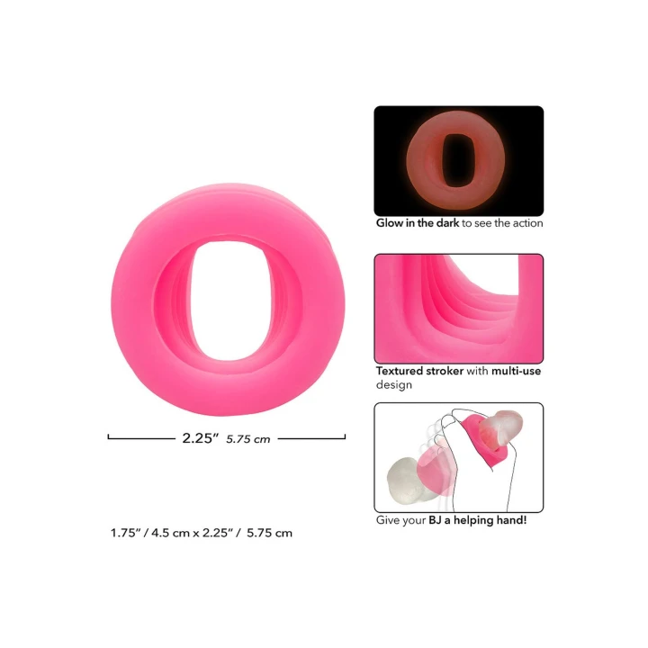 Stroker silikonowy Slop Top Filthy Luv, żebrowane wnętrze, świecący w ciemności