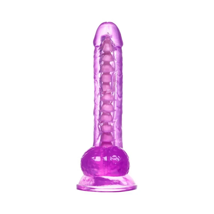 Dildo A-Toys Celiam, TPE, elastyczny, z przyssawką, długość 20,5 cm, fioletowy