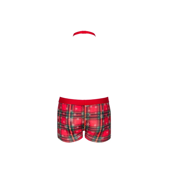 Bokserki męskie Mr Merrilo z muchą, OBSESSIVE, elastyczny materiał, świąteczny motyw S/M