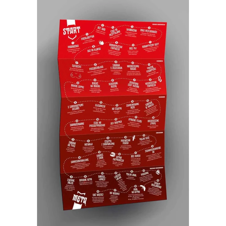 Gra dla par „Niegrzeczna Gra” (II edycja) — 50 pikantnych zadań, kajdanki futerkowe