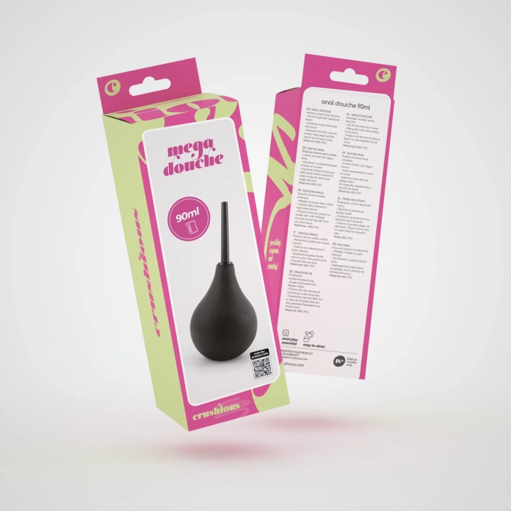 Gruszka analna CRUSHIOUS Mega Douche 90 ml - ergonomiczna, intymna higiena, łatwe czyszczenie