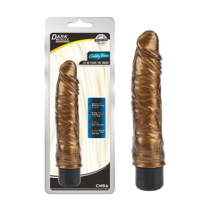Wibrator Chubby Beau-Gold – Naturalne PVC, Antybakteryjny, Regulowane Wibracje