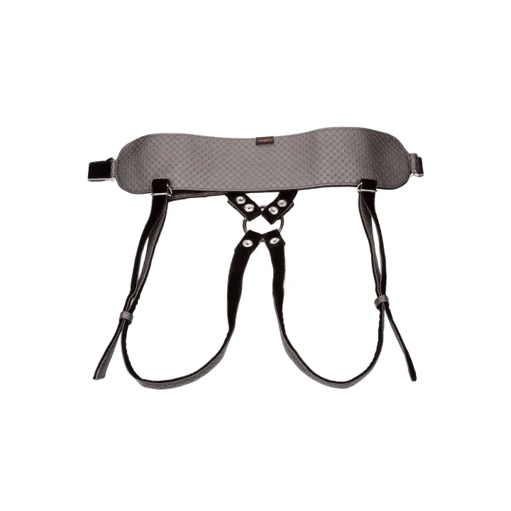 Wibrator do stosunków z regulacją - Her Royal Harness, 7 funk. wibracji, skórka wegańska