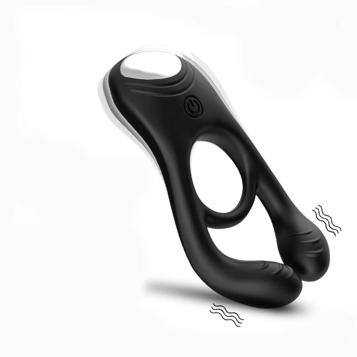 Pierścień wibracyjny Veyron Blac, Silikon, 9 trybów, 3 silniki, Wodoodporny