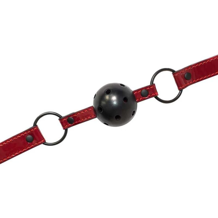 Knebel treningowy – Ball Gag, PVC, średnica 4,5 cm, unisex, kolor czarny
