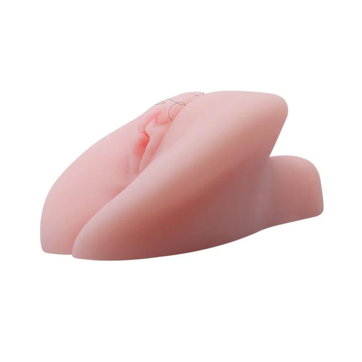 Masturbator BAILE Little Butt, CyberSkin, 2 otwory, regulowane wibracje