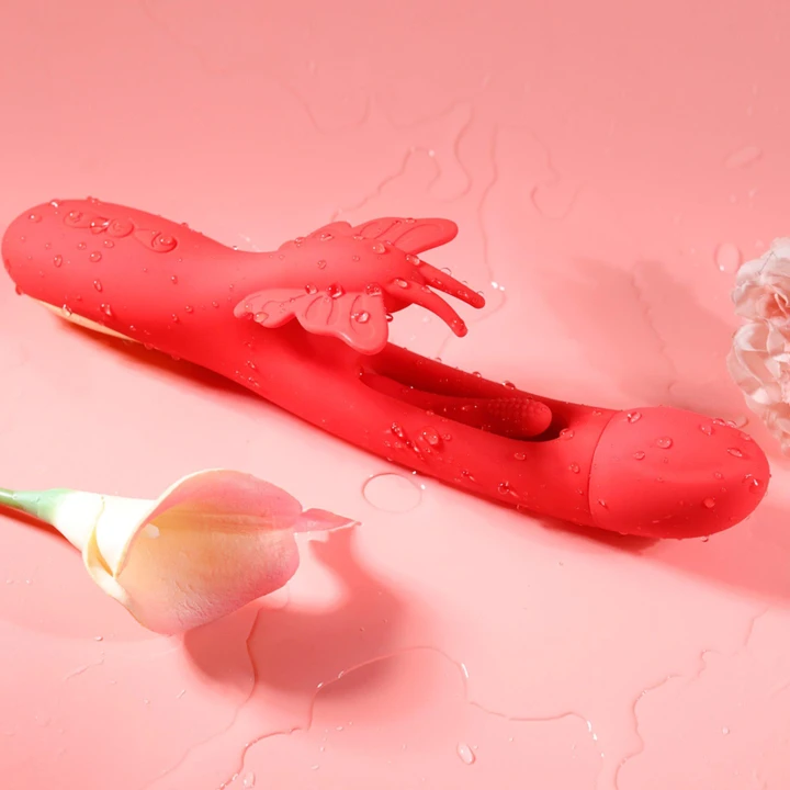 Wibrator podwójny Butterfly – silikon, 10 typów wibracji, wodoodporny