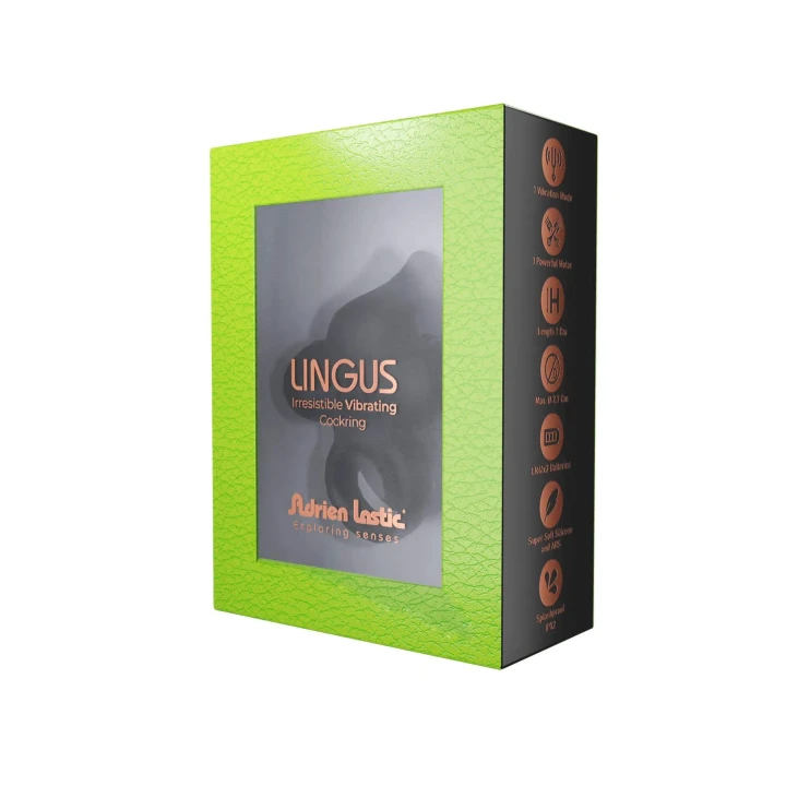 Pierścień wibracyjny AD.Lingus - silikon medyczny, cichy silniczek, 7 cm