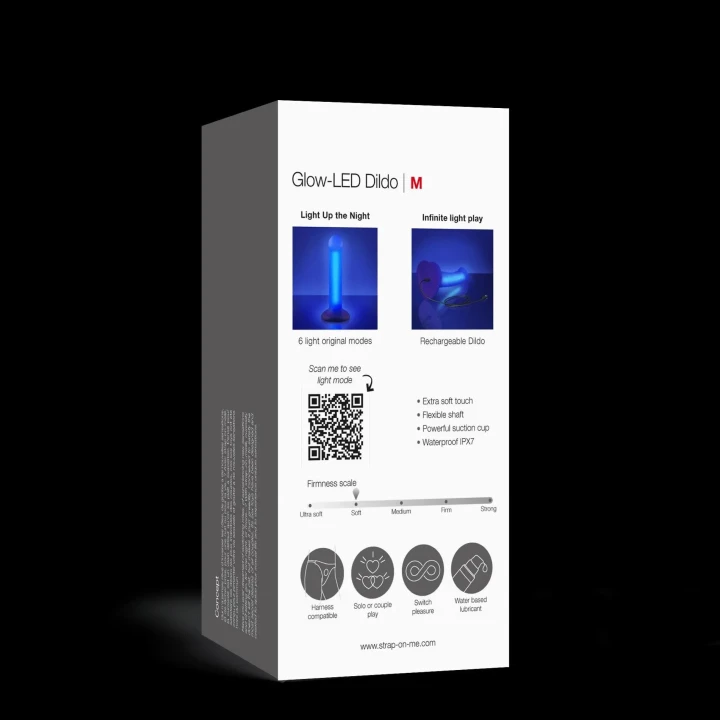 Wibrator LED Glow – seria Purple, silikon, 6 trybów, ładowalny, IPX7