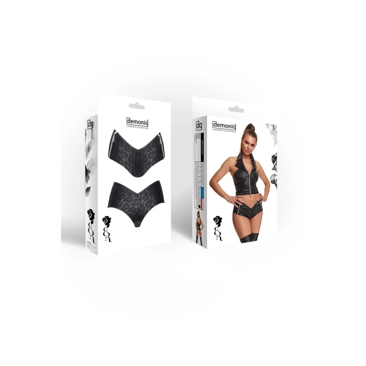 Szorty męskie BRALEX001 – czarne, rozmiar L, elastyczny materiał, srebrne detale