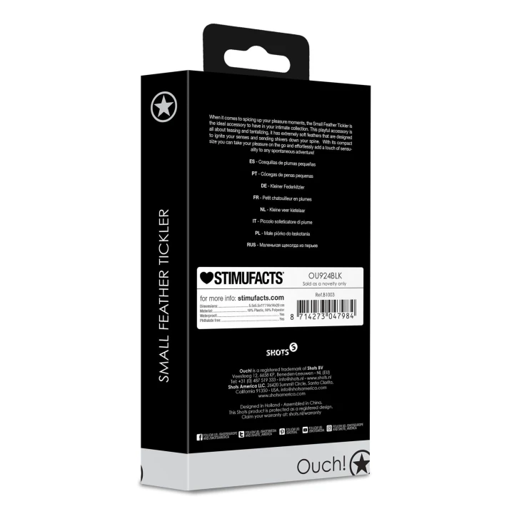 Akcesoria do łaskotania, Small Feather Tickler - miękkie pióra, przenośne, zmysłowe