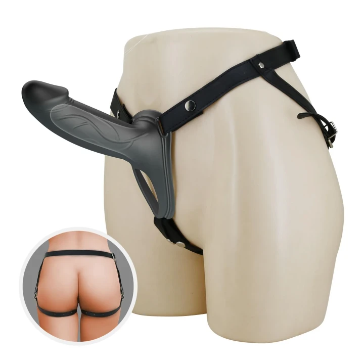 Dildo Hollow, Pretty Love, 25cm długości, regulowany pas, silikonowy