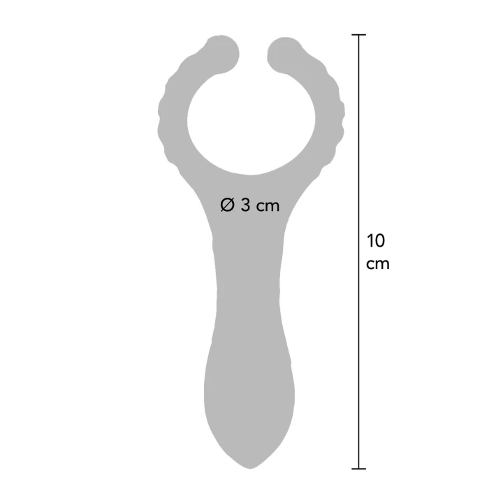 Pierścień Wibracyjny do Stymulacji Łechtaczki z Silikonu Medycznego, 10 cm, Fioletowy