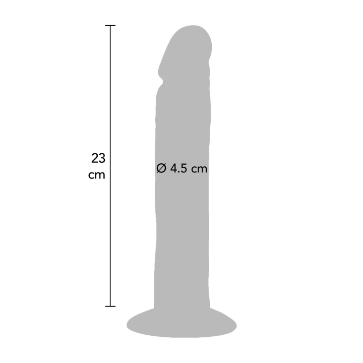 Dildo Captain Cock - 23 cm, cielisty, PHTHALATE FREE PVC, średnica 4.5 cm